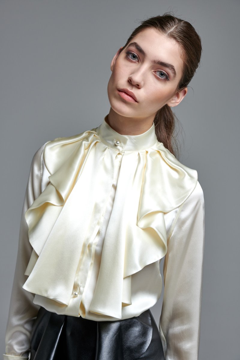 Silk Ruffle Blouse - The full D.N.A collection - YARDEN MITRANI