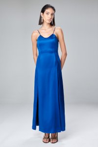 ATLANTIC EVENING GOWN WITH  STRAPS &  2FRONT  SPLITS  